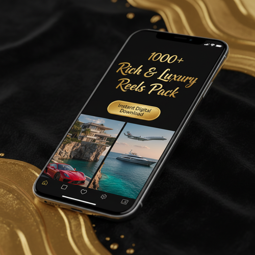 1000+ Rich & Luxury Reels Pack Mockup